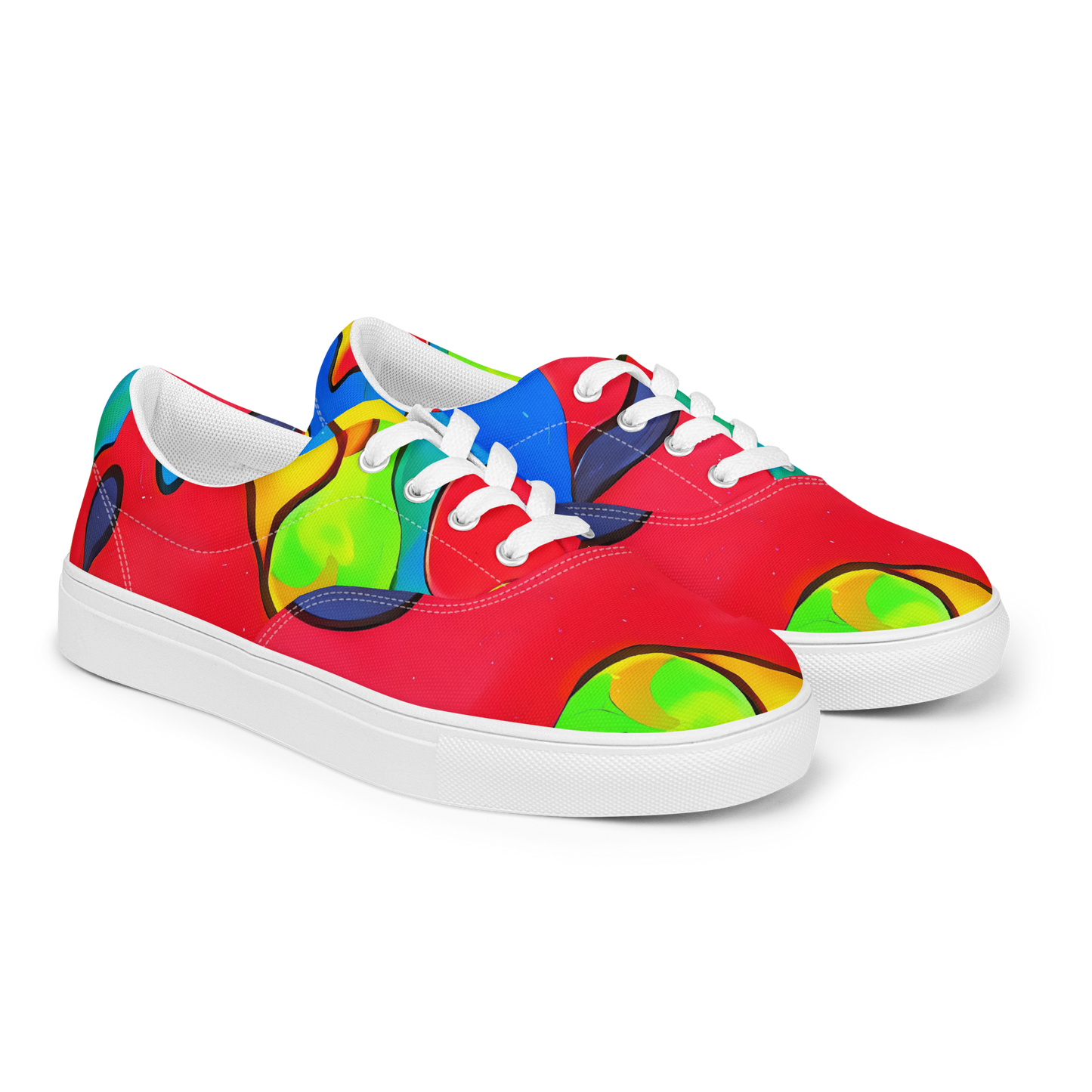 Women's Lace-Up Canvas Shoes - Splash of Joy