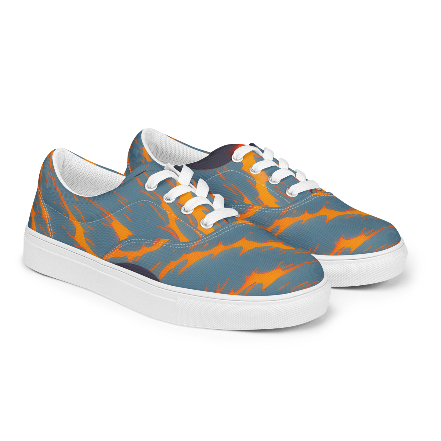 Men's Lace-Up Canvas Shoes - Flames of Gravity