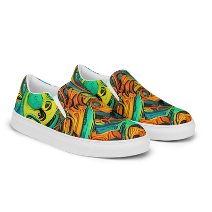 Women's Slip-On Canvas Shoes - Flaming Mirage