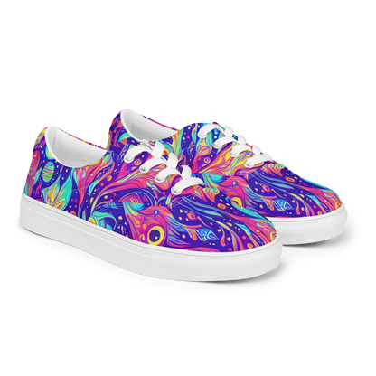 Men's Lace-Up Canvas Shoes - Mystic Petal Dance