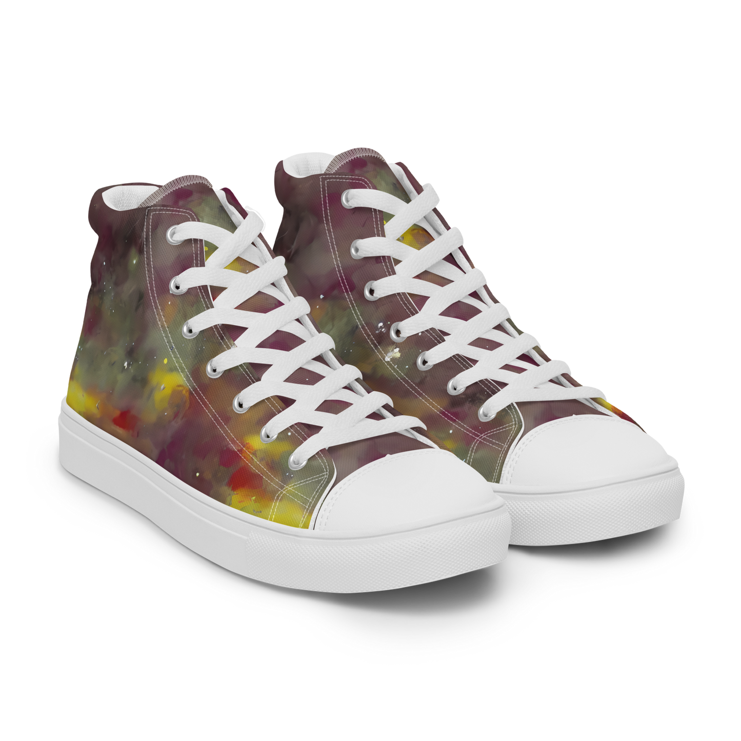 Men's High Top Canvas Shoes - Whispers of Autumn