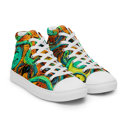 Women's High Top Canvas Shoes - Flaming Mirage