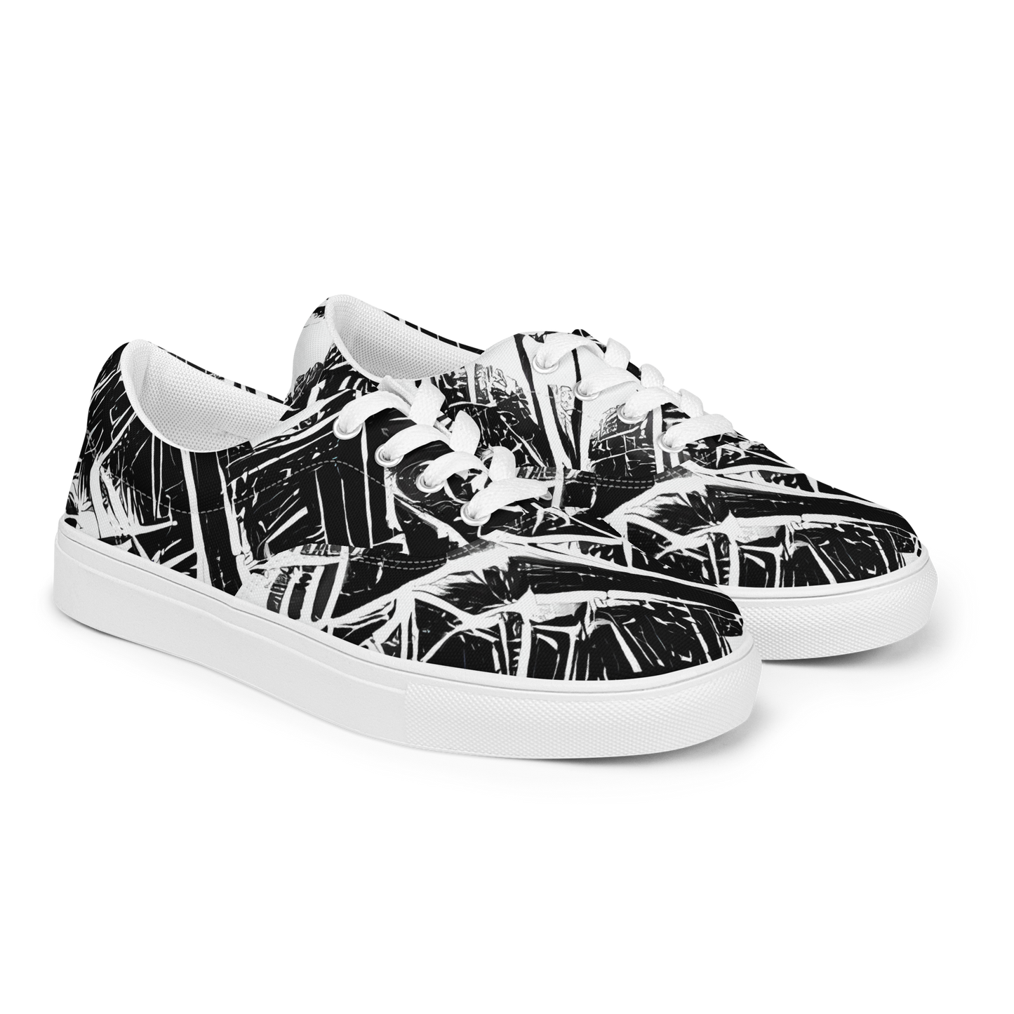 Men's Lace-Up Canvas Shoes - Ferriss Fractals