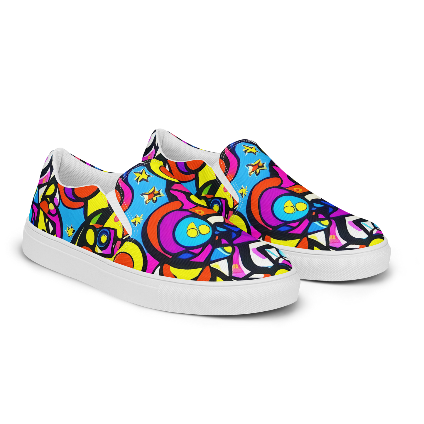 Women's Slip-On Canvas Shoes - Eclectic Fantasy