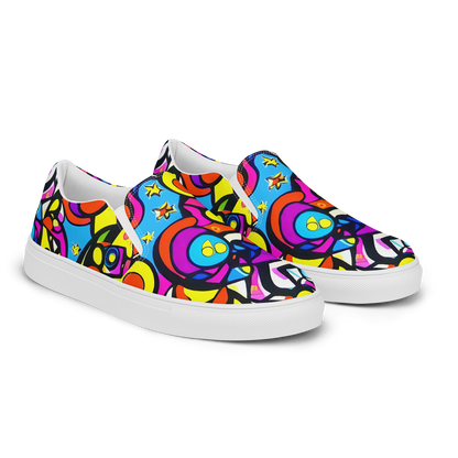 Women's Slip-On Canvas Shoes - Eclectic Fantasy