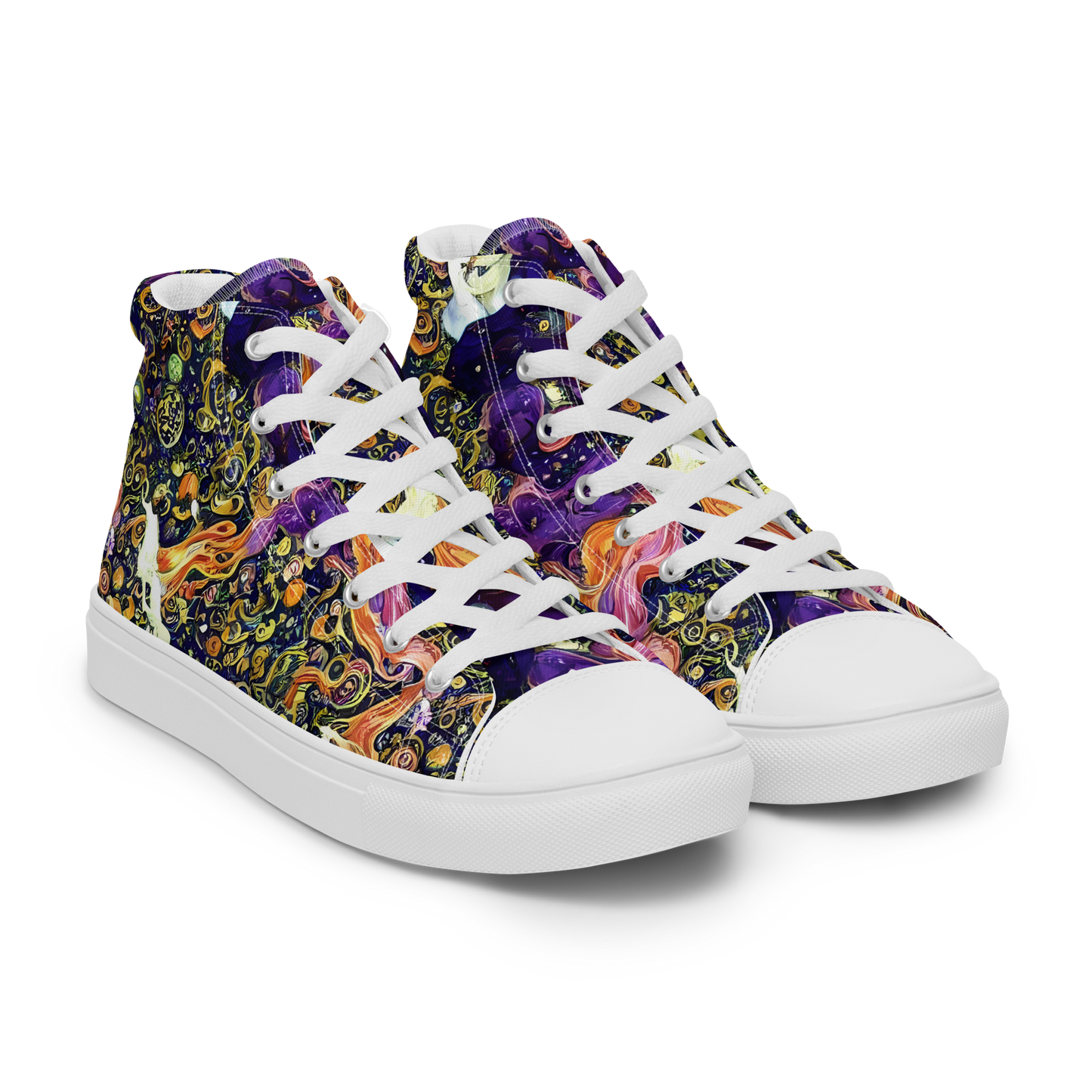 Women's High Top Canvas Shoes - Ethereal Waltz