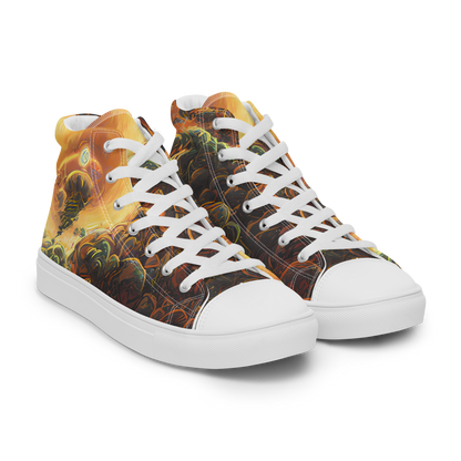 Men's High Top Canvas Shoes - Volcanic Cascade