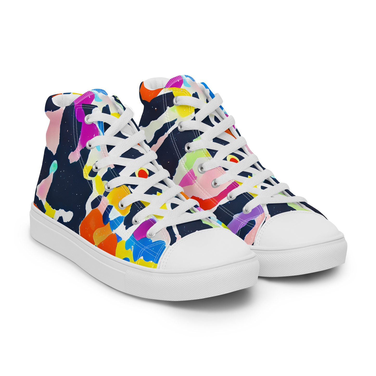 Women's High Top Canvas Shoes - Kaleido Burst