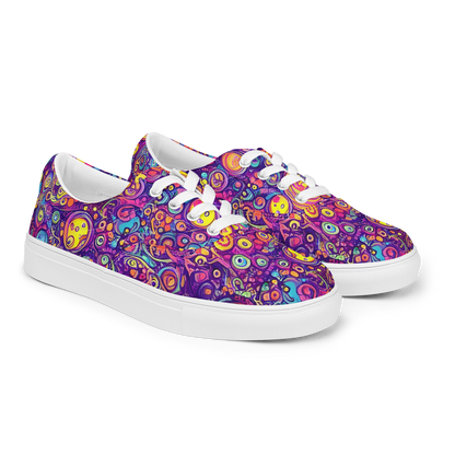 Women's Lace-Up Canvas Shoes - Festival of Whimsy