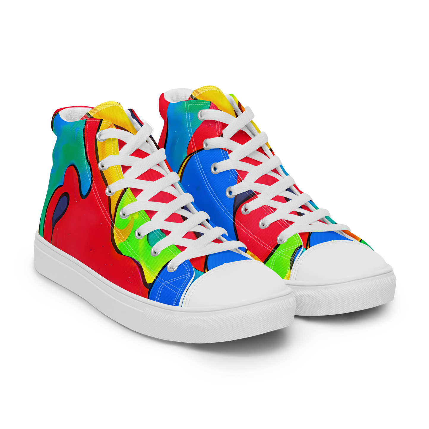 Women's High Top Canvas Shoes - Splash of Joy