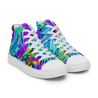 Men's High Top Canvas Shoes - Mystic Iridescence