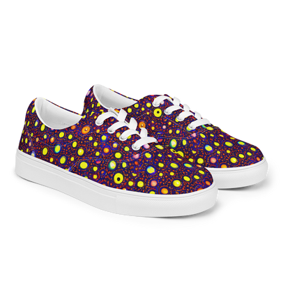 Men's Lace-Up Canvas Shoes - Cosmic Dotscape