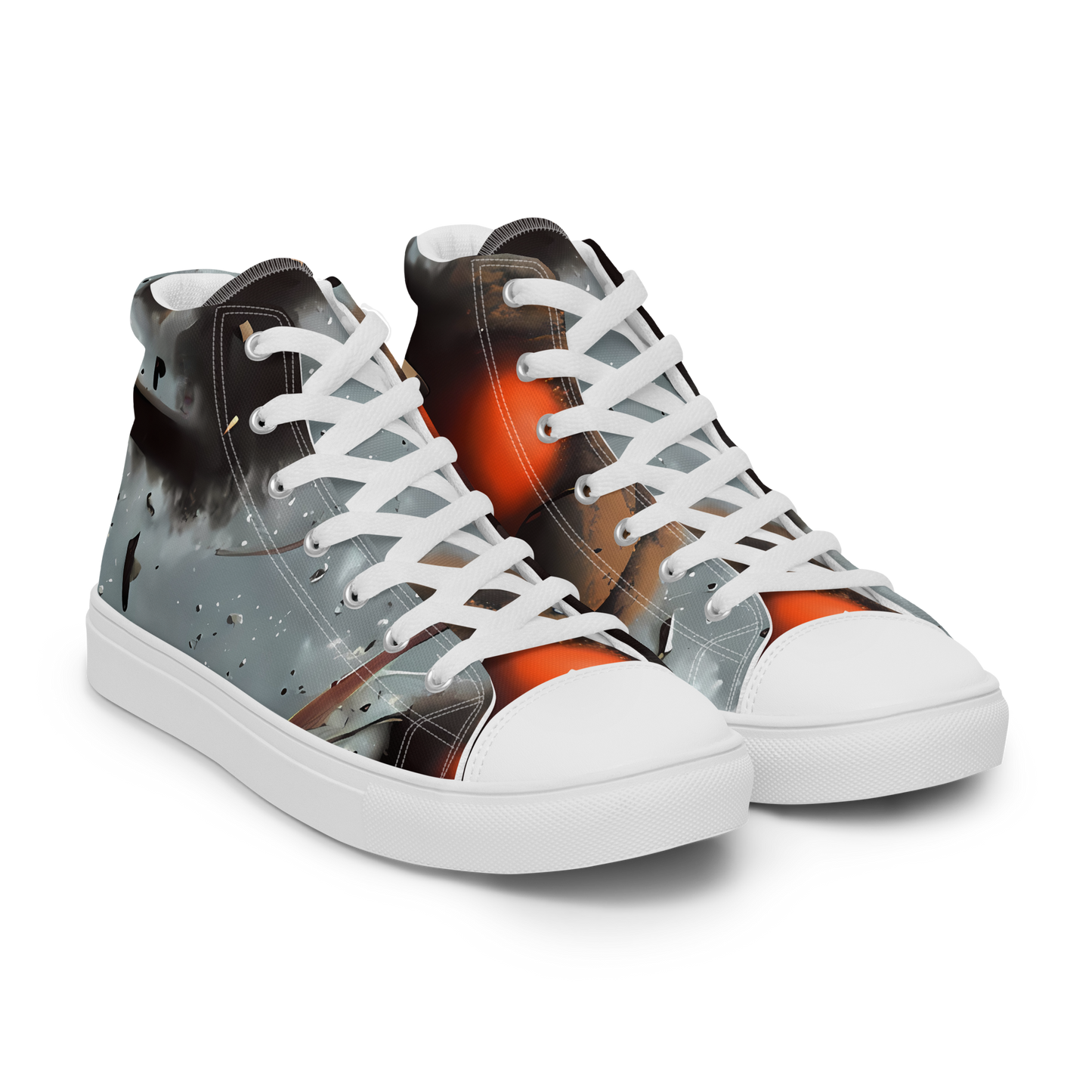 Men's High Top Canvas Shoes - Celestial Collision