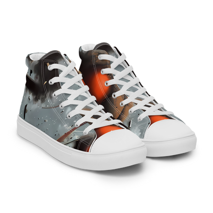 Men's High Top Canvas Shoes - Celestial Collision