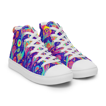 Men's High Top Canvas Shoes - Mystic Petal Dance