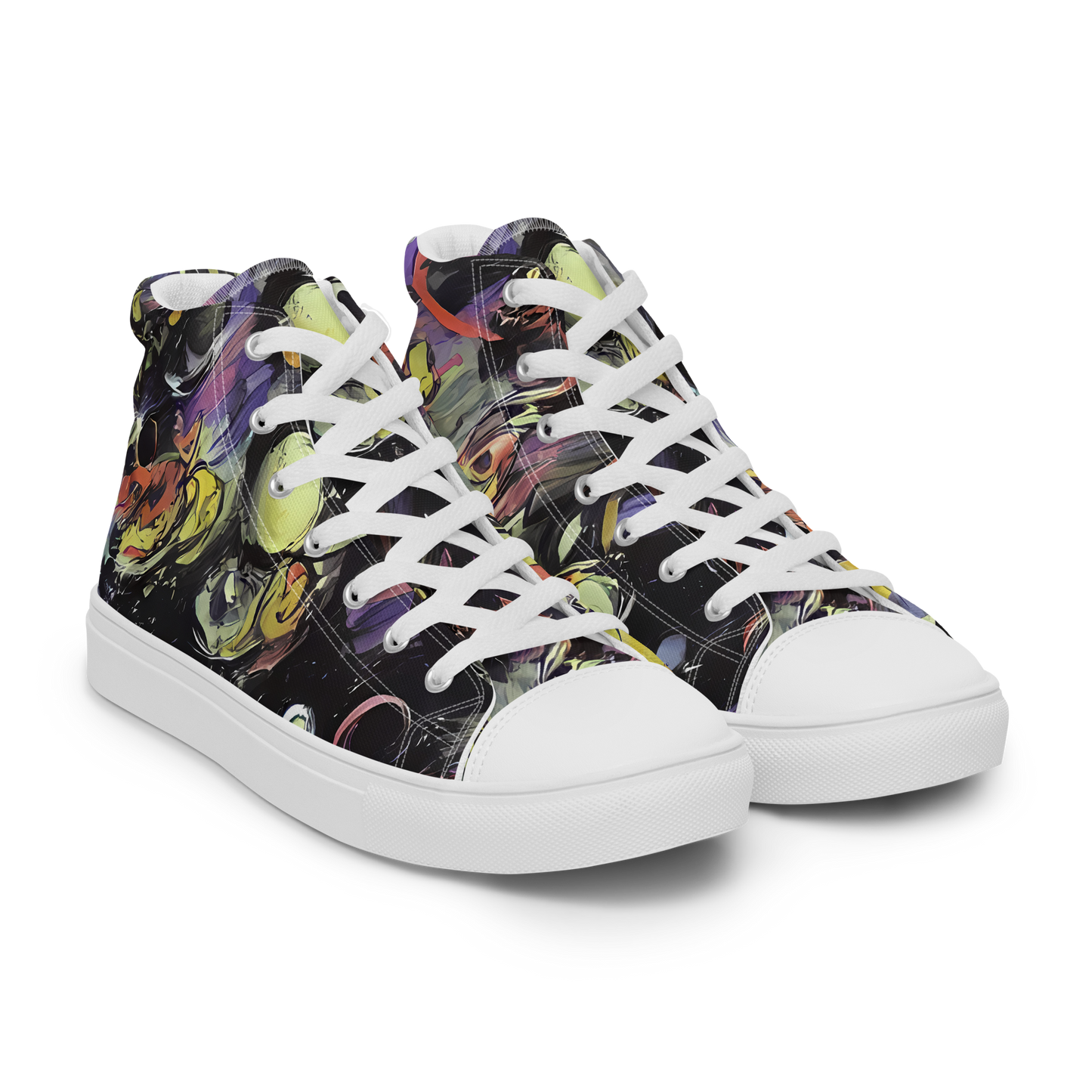 Men's High Top Canvas Shoes - Fires of the Void