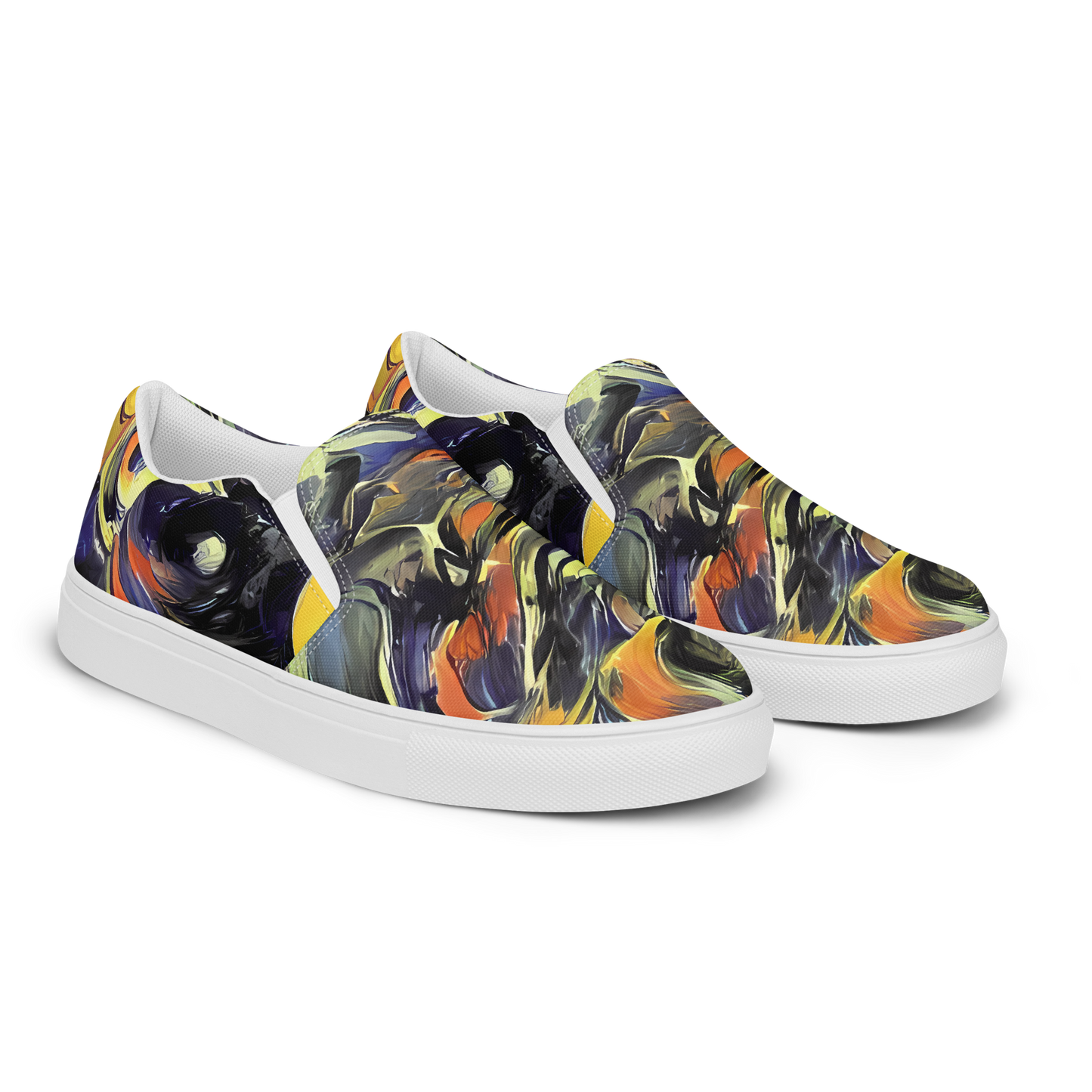 Men's Slip-On Canvas Shoes - Twilight Chaos