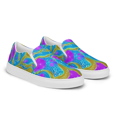 Men's Slip-On Canvas Shoes - Mystic Waves