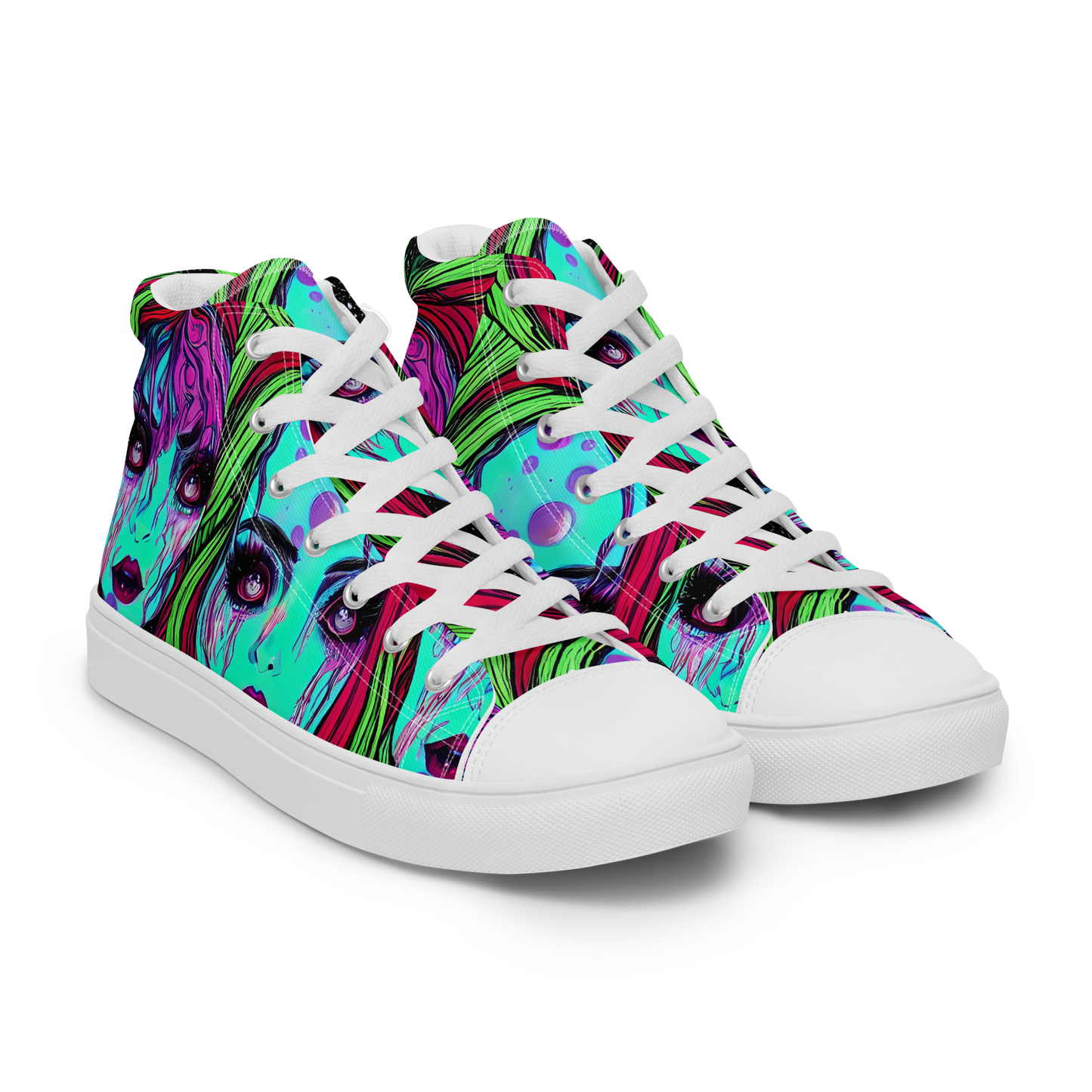 Women's High Top Canvas Shoes - Luminous Nightfall