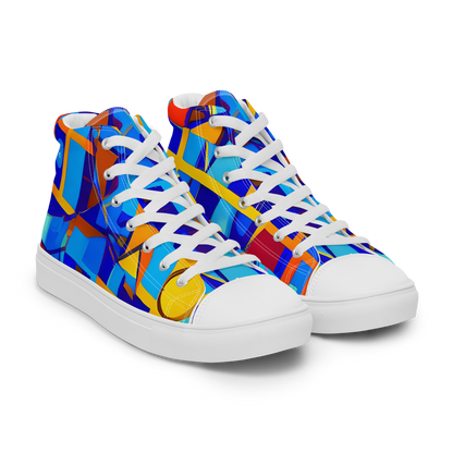 Women's High Top Canvas Shoes - Radiant Labyrinth