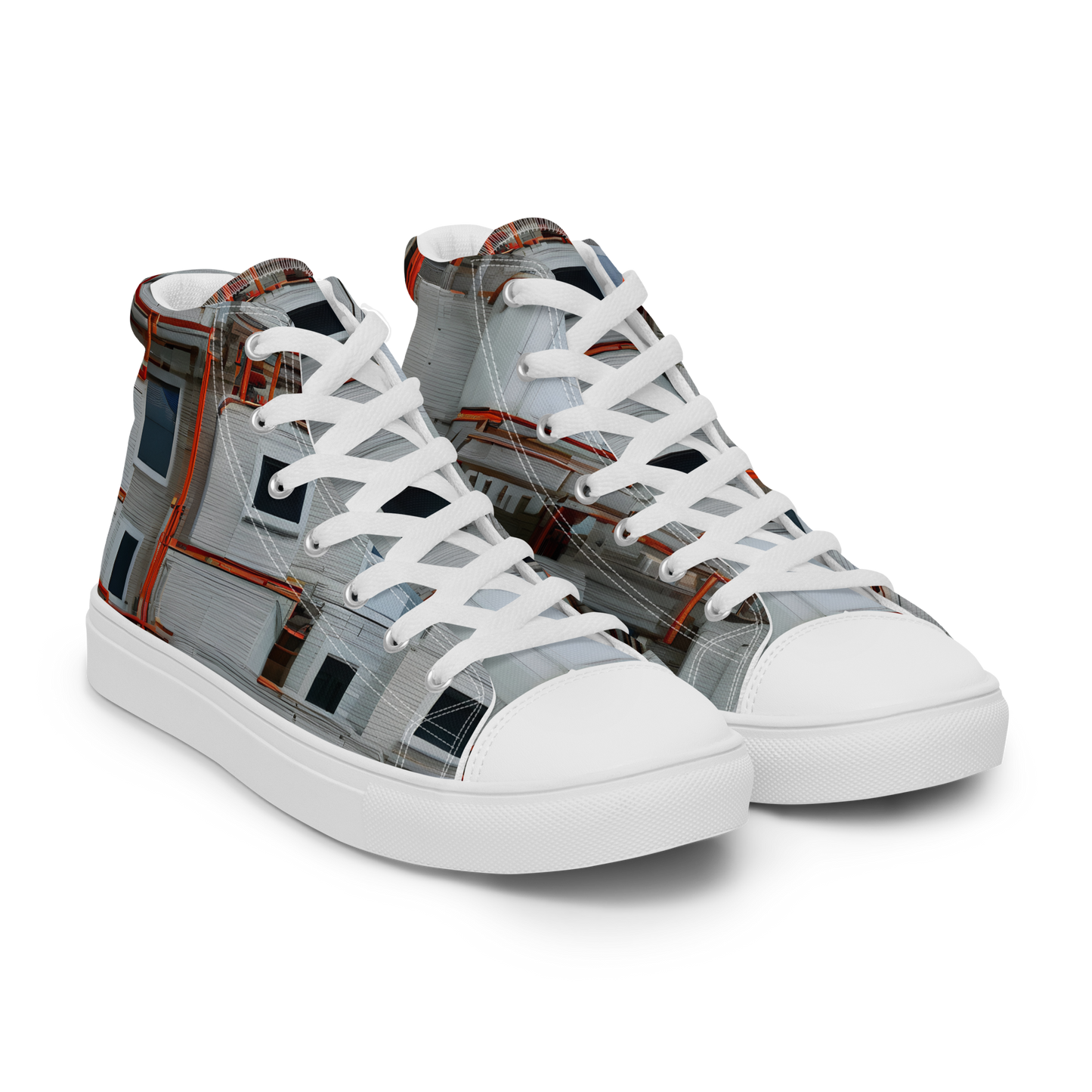 Women's High Top Canvas Shoes - Industrial Reverie
