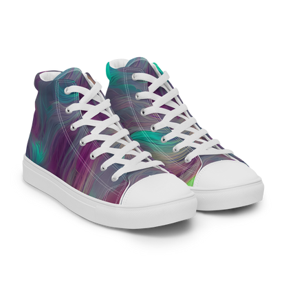 Men's High Top Canvas Shoes - Surreal Tresses