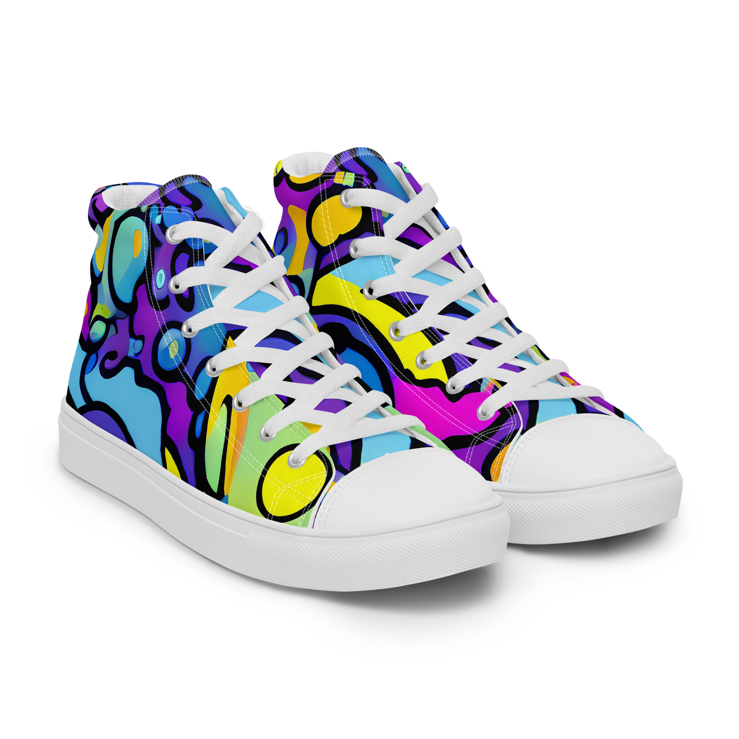 Women's High Top Canvas Shoes - Radiant Lagoon