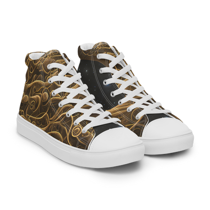 Women's High Top Canvas Shoes - Gilded Reverie