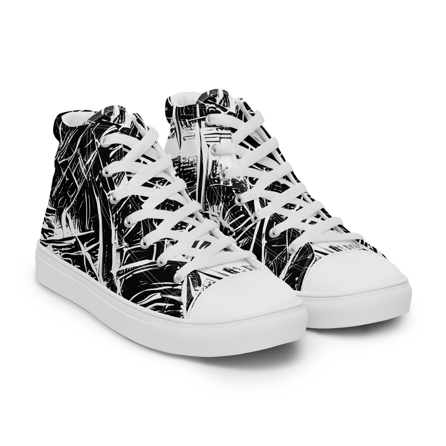 Women's High Top Canvas Shoes - Ferriss Fractals