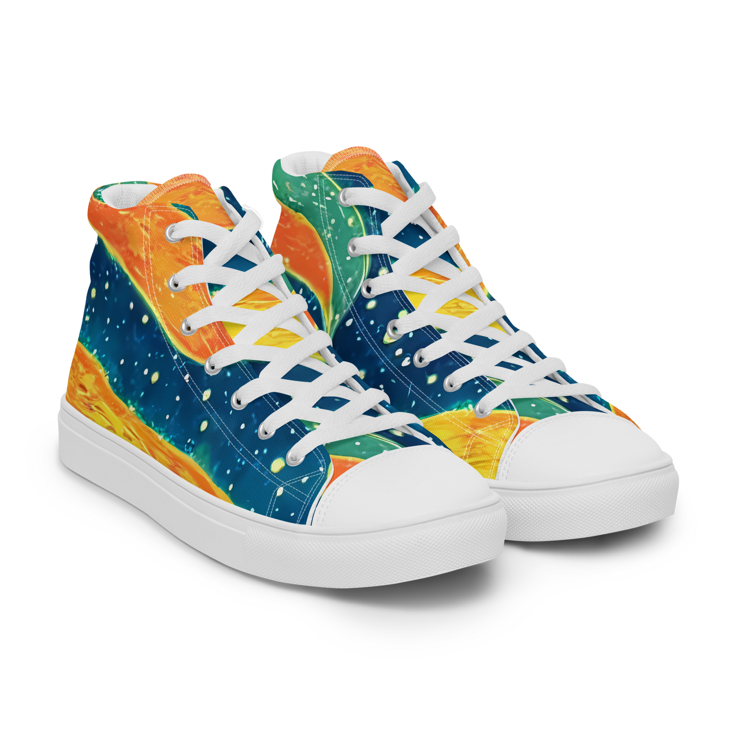 Women's High Top Canvas Shoes - Celestial Harmony