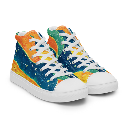 Women's High Top Canvas Shoes - Celestial Harmony