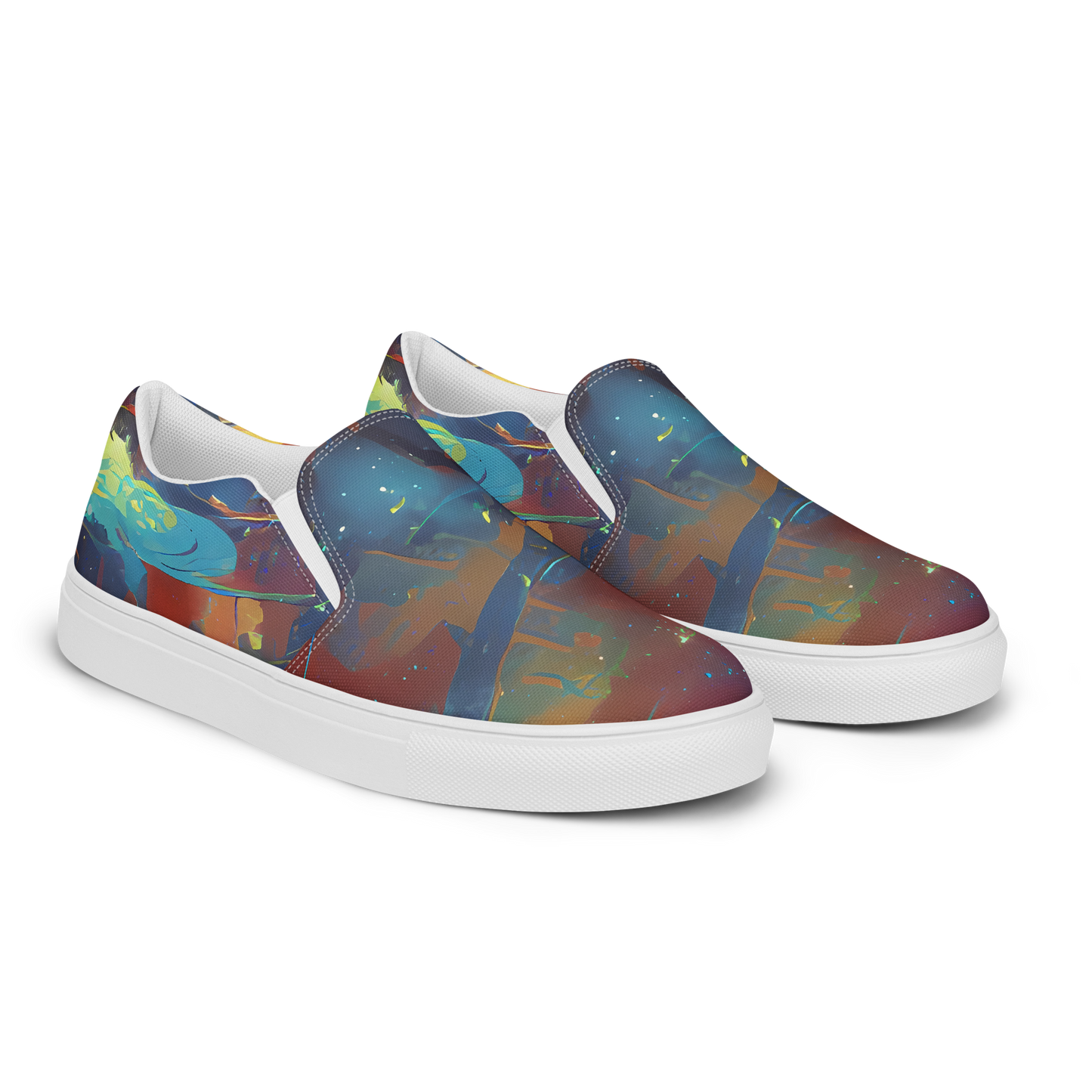 Men's Slip-On Canvas Shoes - Journey Through Infinity