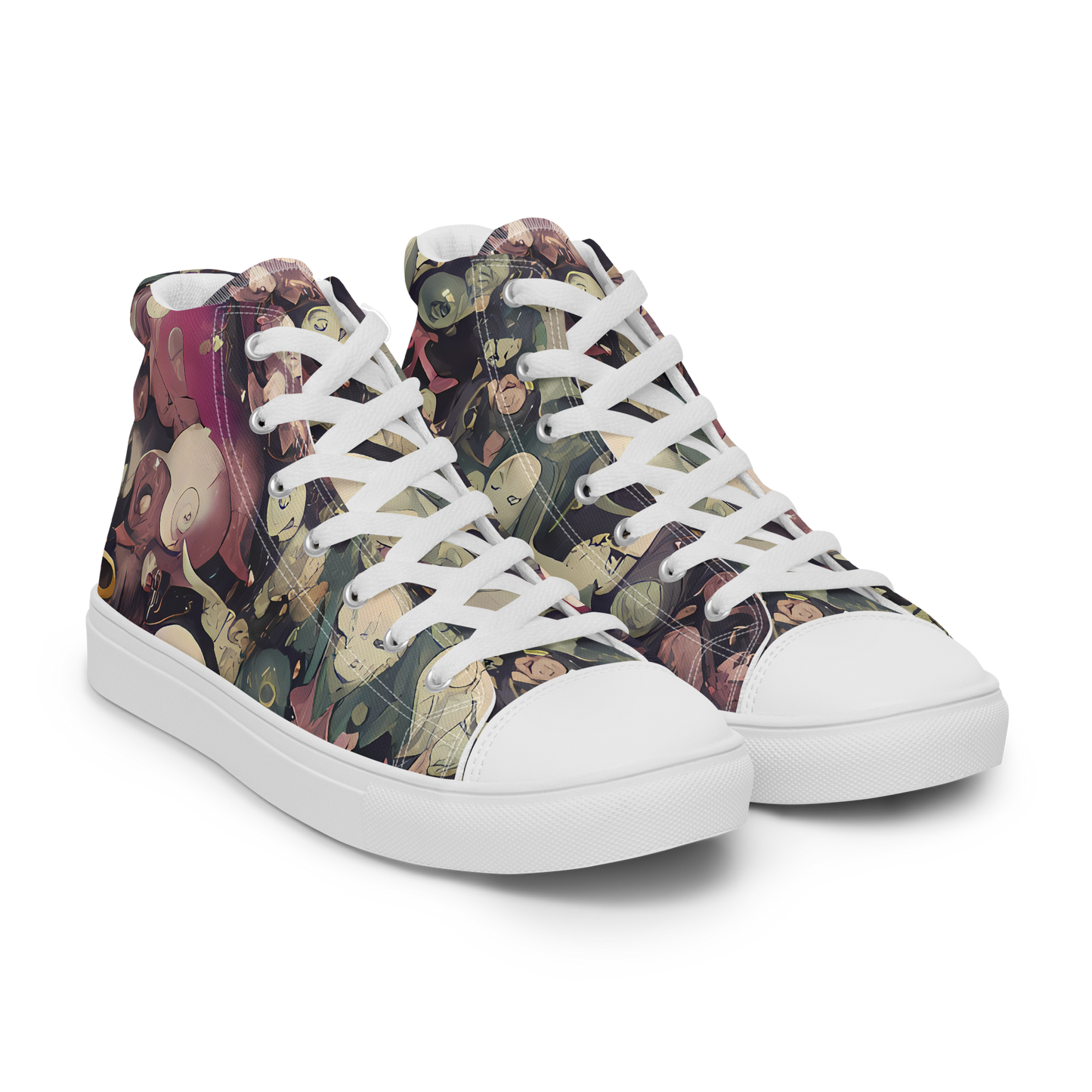 Men's High Top Canvas Shoes - Visions of the Unseen