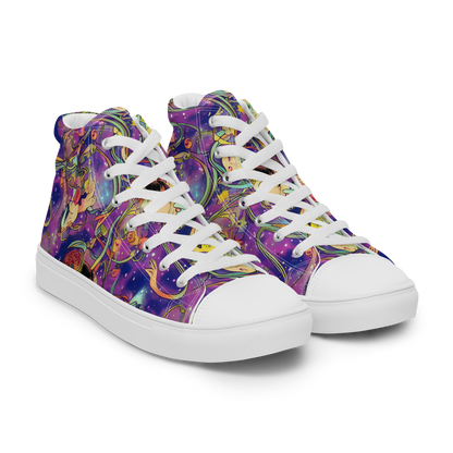 Men's High Top Canvas Shoes - Spiral of Stardust