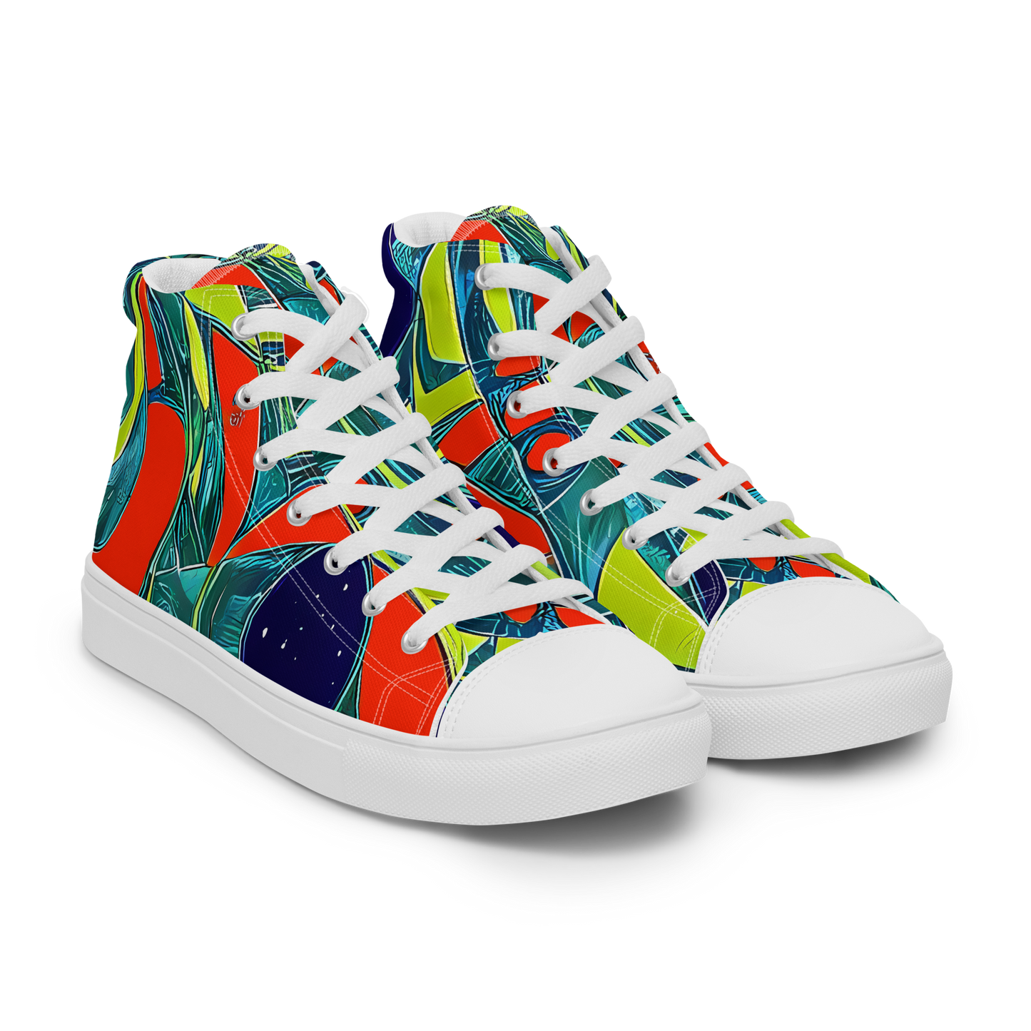 Men's High Top Canvas Shoes - Harmonic Mirage