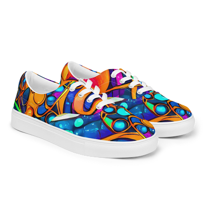 Men's Lace-Up Canvas Shoes - Iridescent Nebula