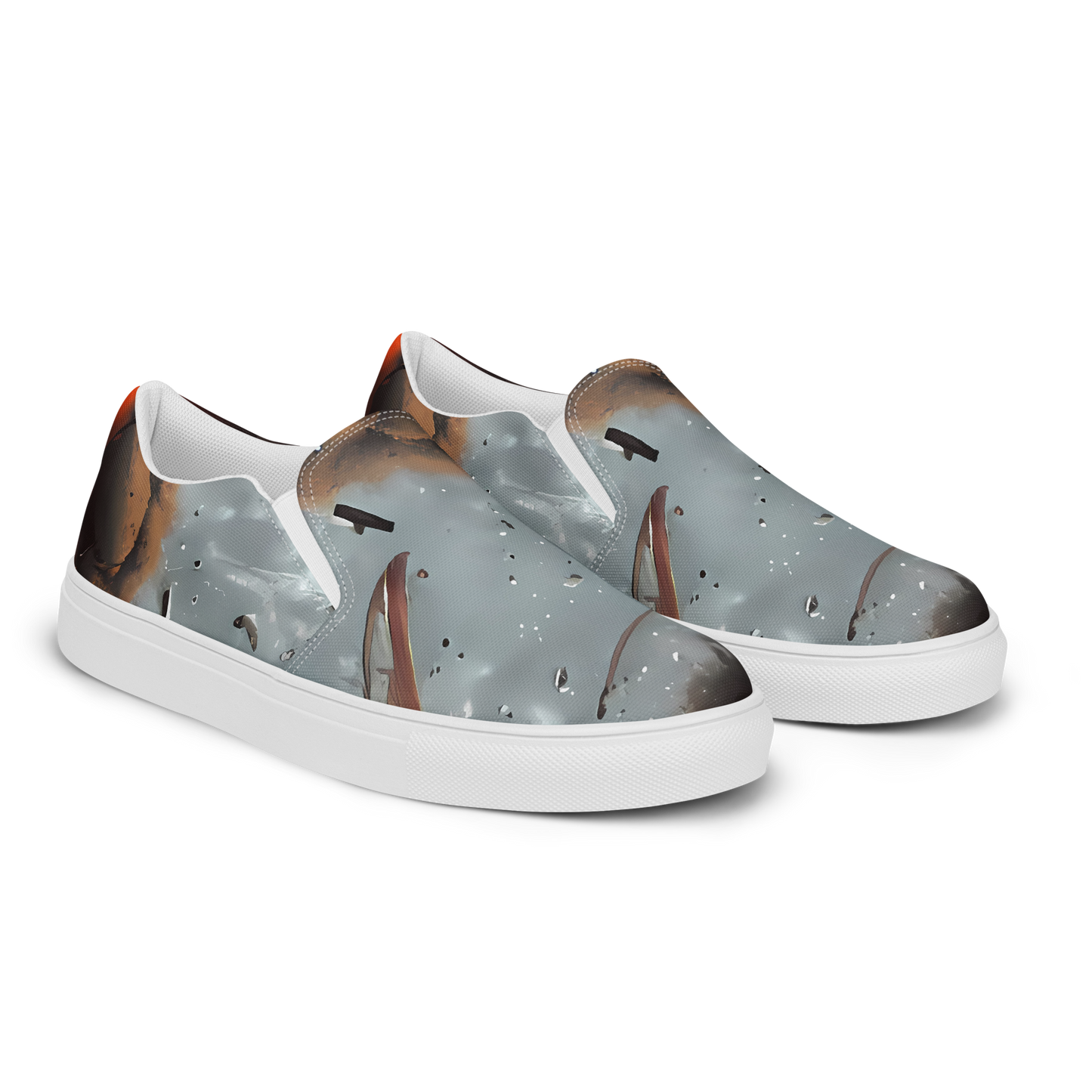 Men's Slip-On Canvas Shoes - Celestial Collision