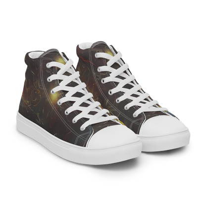 Men's High Top Canvas Shoes - Quantum Illusions