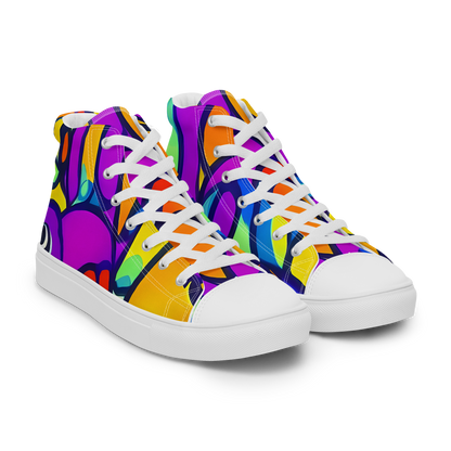 Women's High Top Canvas Shoes - Kaleido Fish