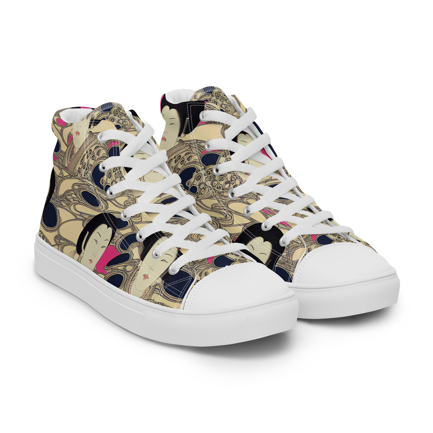 Men's High Top Canvas Shoes - Timeless Reverie