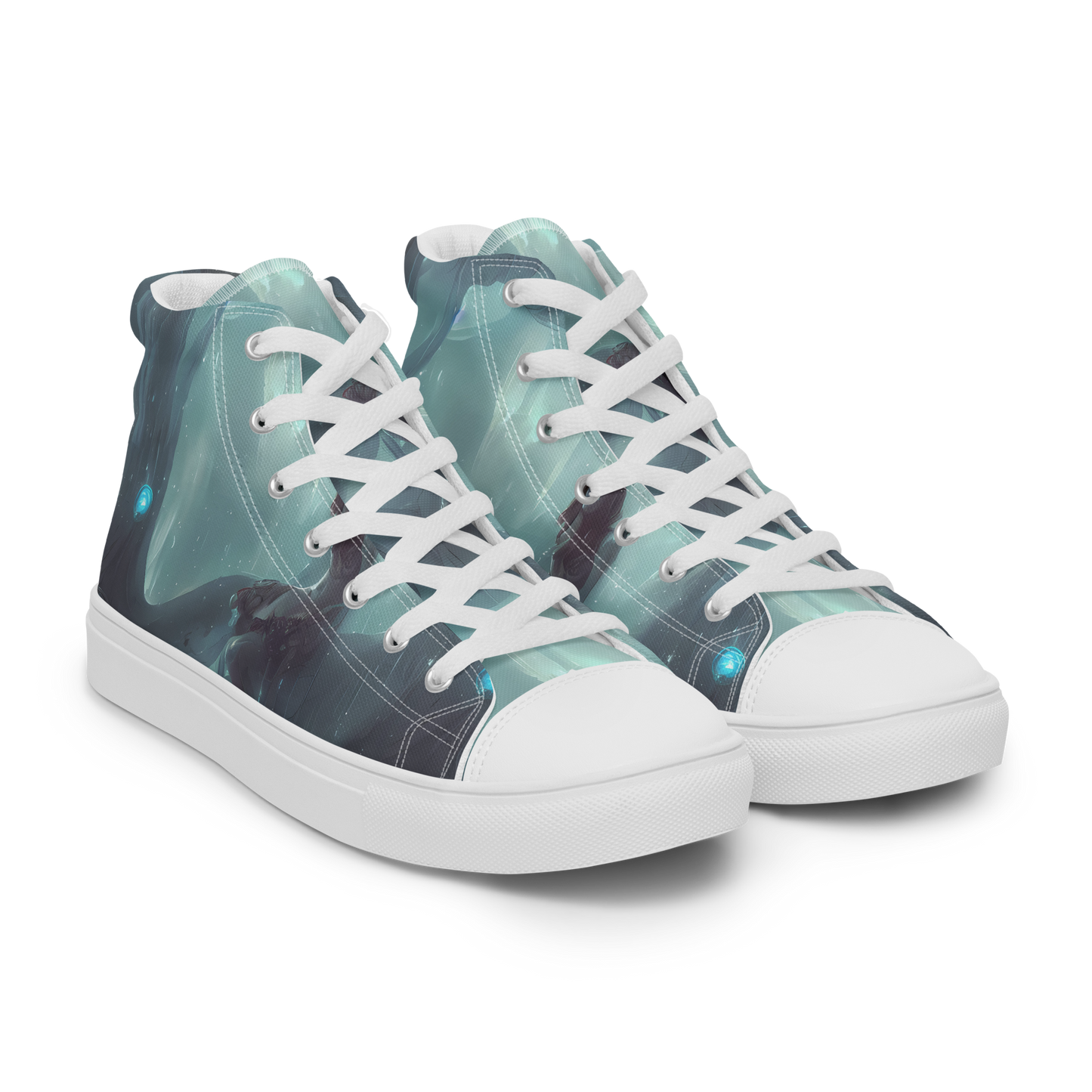 Women's High Top Canvas Shoes - Liquid Serenity