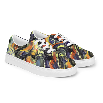 Women's Lace-Up Canvas Shoes - Twilight Chaos