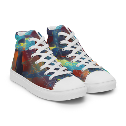 Men's High Top Canvas Shoes - Journey Through Infinity