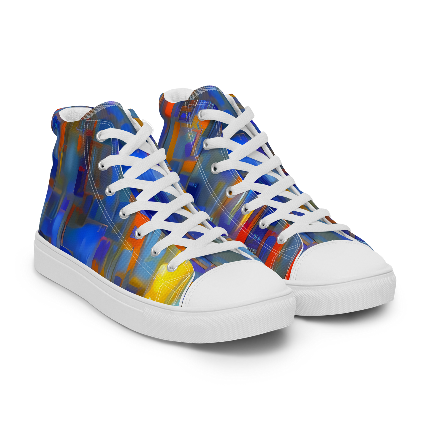 Men's High Top Canvas Shoes - Neoplastique Flow