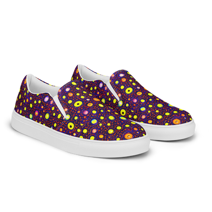 Men's Slip-On Canvas Shoes - Cosmic Dotscape