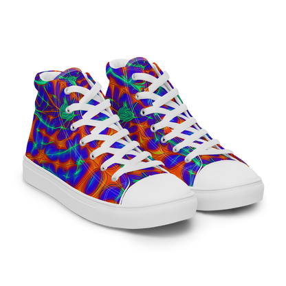 Men's High Top Canvas Shoes - Nebula Tides
