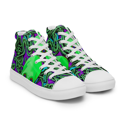 Men's High Top Canvas Shoes - Ghostly Labyrinth