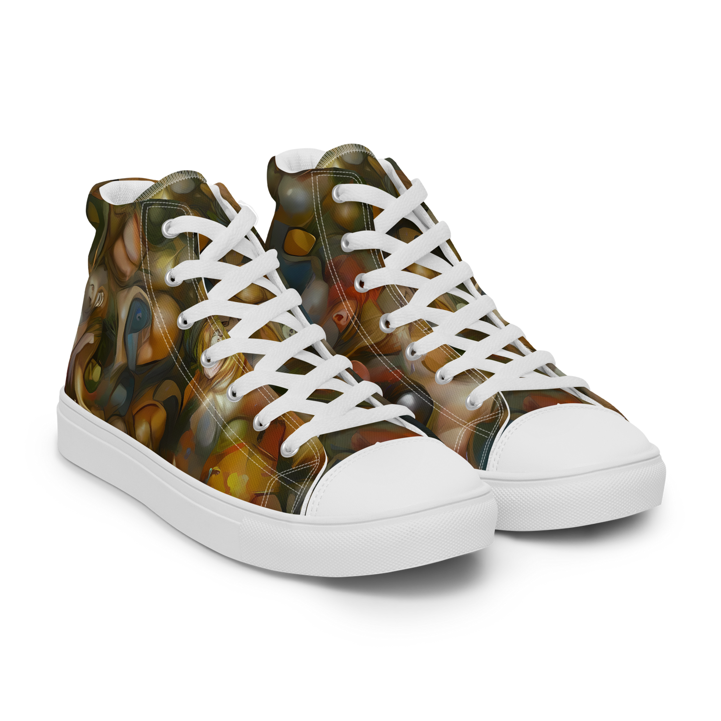 Women's High Top Canvas Shoes - Cryptic Canvas