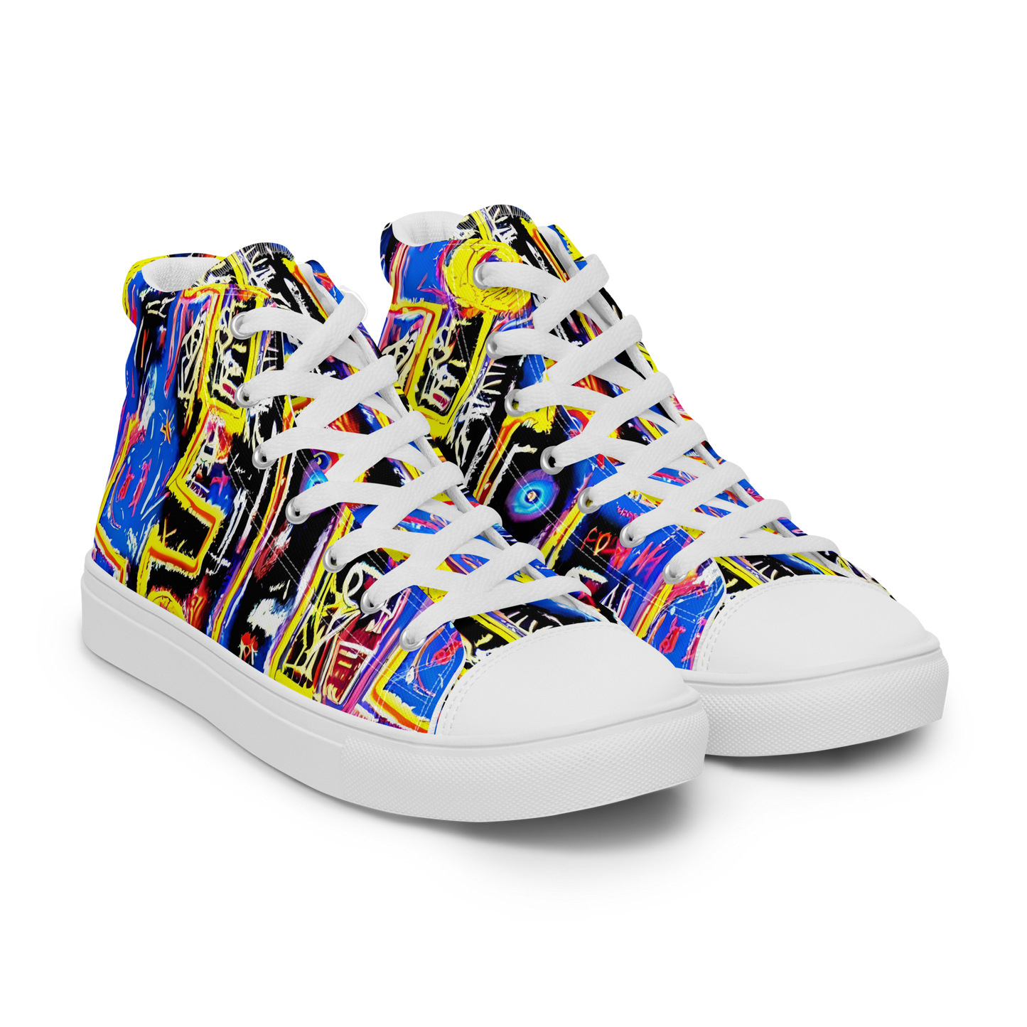 Women's High Top Canvas Shoes - Radiant Mayhem