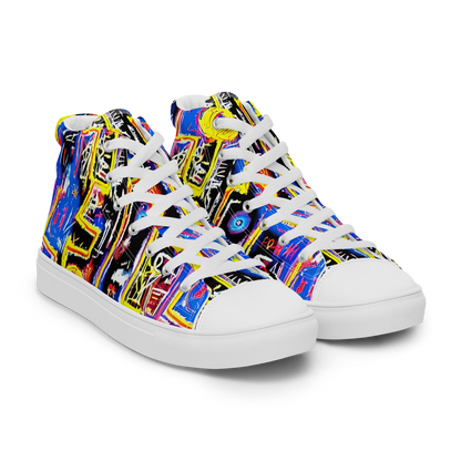 Women's High Top Canvas Shoes - Radiant Mayhem
